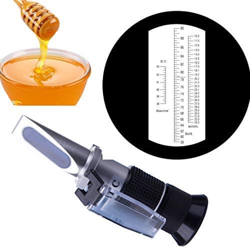 Honey Maple Syrup brix Refractometer /58-90 brix 10-33 Moisture Meter/Homebrew Sucrose Brewing Sugar aichose Hydrometer/Beekeeping Supply ATC