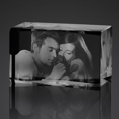 Small 3D Photo Crystal Cube