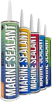 Marine Sealant and Adhesive Waterproof Marine Grade Sealant Caulk High Temp Caulking Water Sealant for Boat Auto and RV Without Silicone - 10oz (Dark Black)