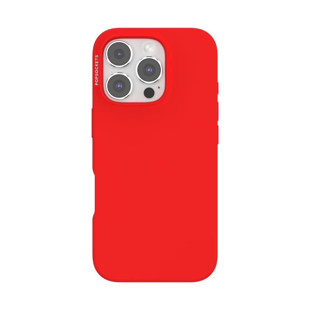 PopSockets iPhone 16 Pro Case Compatible with MagSafe, Phone Case for iPhone 16 Pro, Wireless Charging Compatible, Case Only - Rosso
