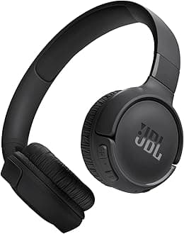 Tune 520BT Wireless On-Ear Headphones, Pure Bass Sound, 57H Battery with Speed Charge, Hands-Free Call + Voice Aware, Multi-Point Connection, Lightweight and Foldable - Black, JBLT520BTBLKEU