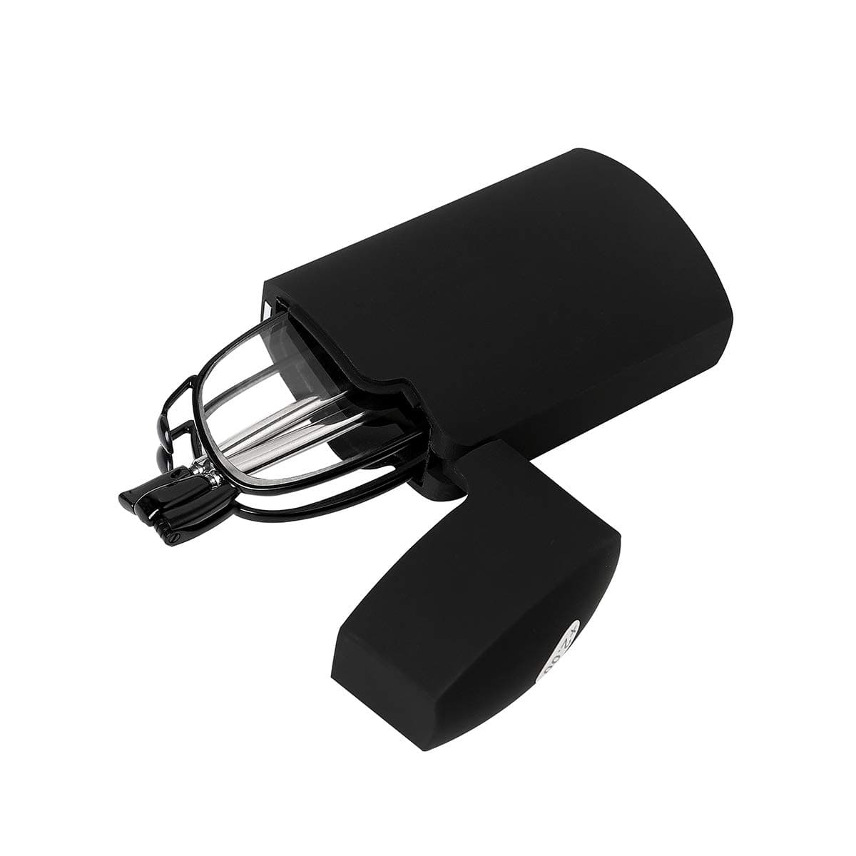 Top-Quality Compact Reading Glasses Folding Magnification Reader with PC Lens Lightweight Stainless Steel Frames Portable Case for Men & Women Black 1.5