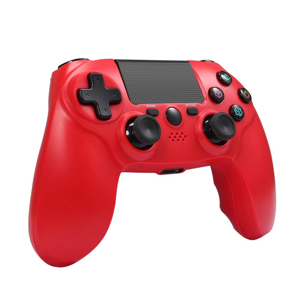 Jevogh Wireless Controller for PlayStation 4, GR99 DualShock PS4 Controller Bluetooth Rechargeable Gamepad with Touch Pad, Light Bar and 3.5mm Audio Jack - RED (Third-Party Made)