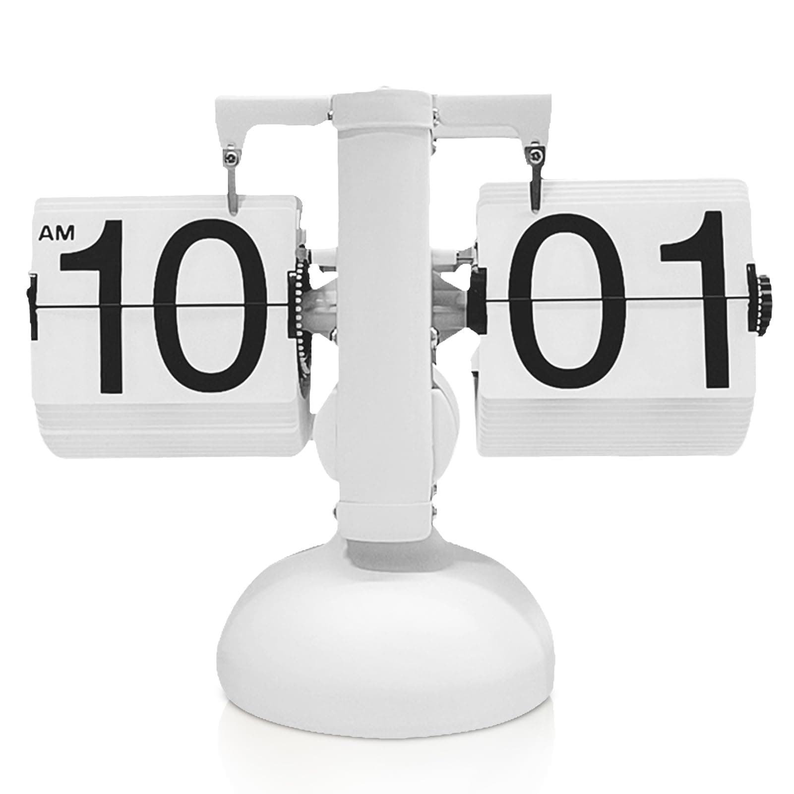 HERCHR Retro Flip Down Clock,Automatic Digital Clock Auto Pager Turning Clock Desk Table Battery Powered Down Internal Gear Operated for Office Home Room Decor