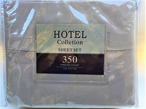 Kwise Bed Sheet Set - 350 Thread Count - 100% Cotton Percale - 4 Pieces - Full Egret