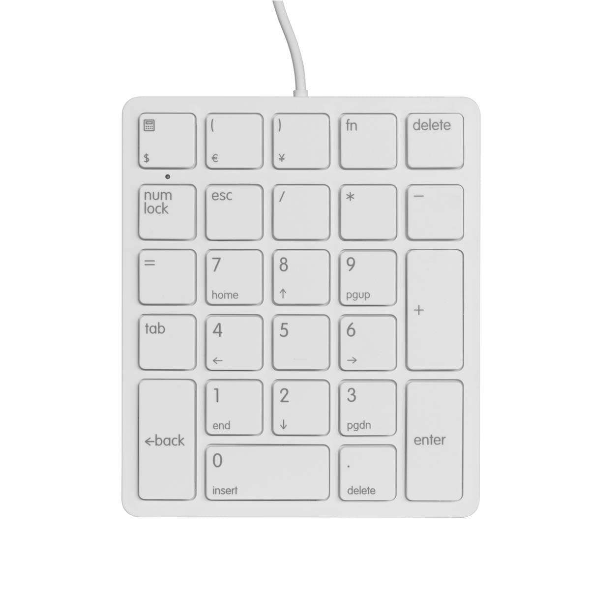 Numeric Keypad Wired Num pad 26 Keys Portable Keypad USB External Mini Slim Keyboard Magicforce for Financial Cashier Securities | Keyboard Number Pad | Numpad Keyboard | Number Keypad -White
