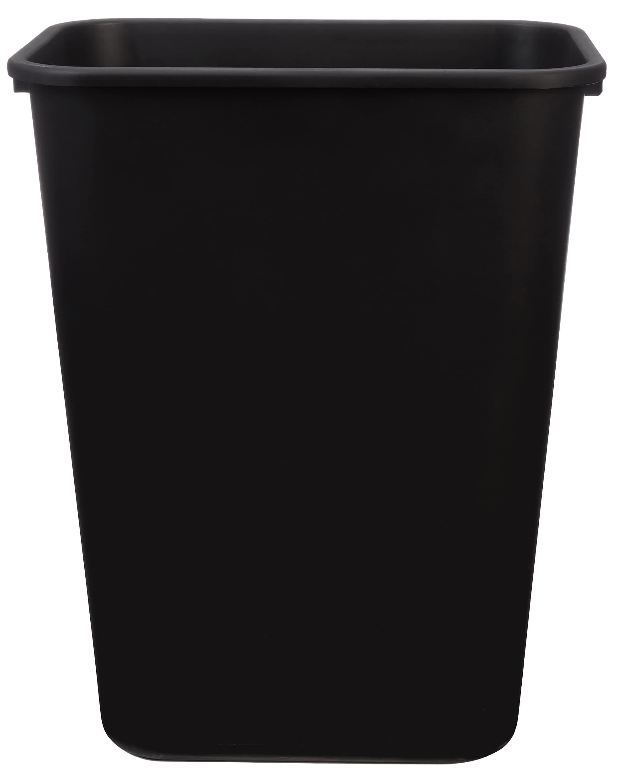 - Amazon Basics Rectangular Plastic Office Wastebasket, Easy to Clean, 10 Gallon, Black, 2-Pack