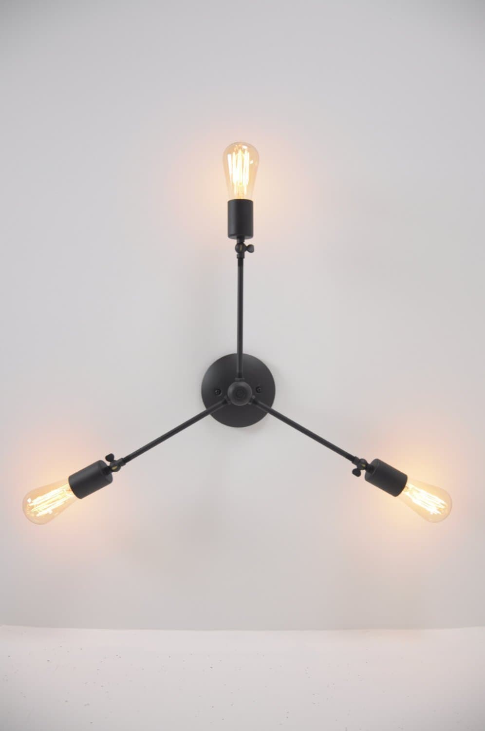 Ceiling Mounted Light Fixture, Flush Mount Light, Matte Black Ceiling Light, Industrial