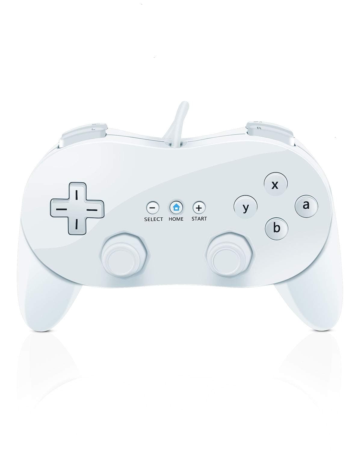 Wii Controller Classic, VOYEE Wired Pro Controller for Nintendo Wii (White)
