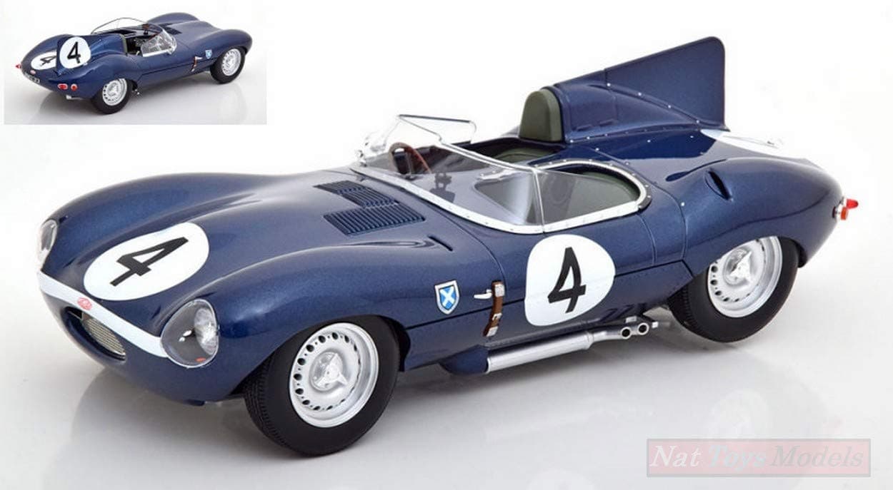CMR CLASSIC MODEL REPLICARS Scale Model Compatible with Jaguar Type D N.4 Winner LM 1956 R.FLOCKHART-N.Sanderson 1:18 CMR142