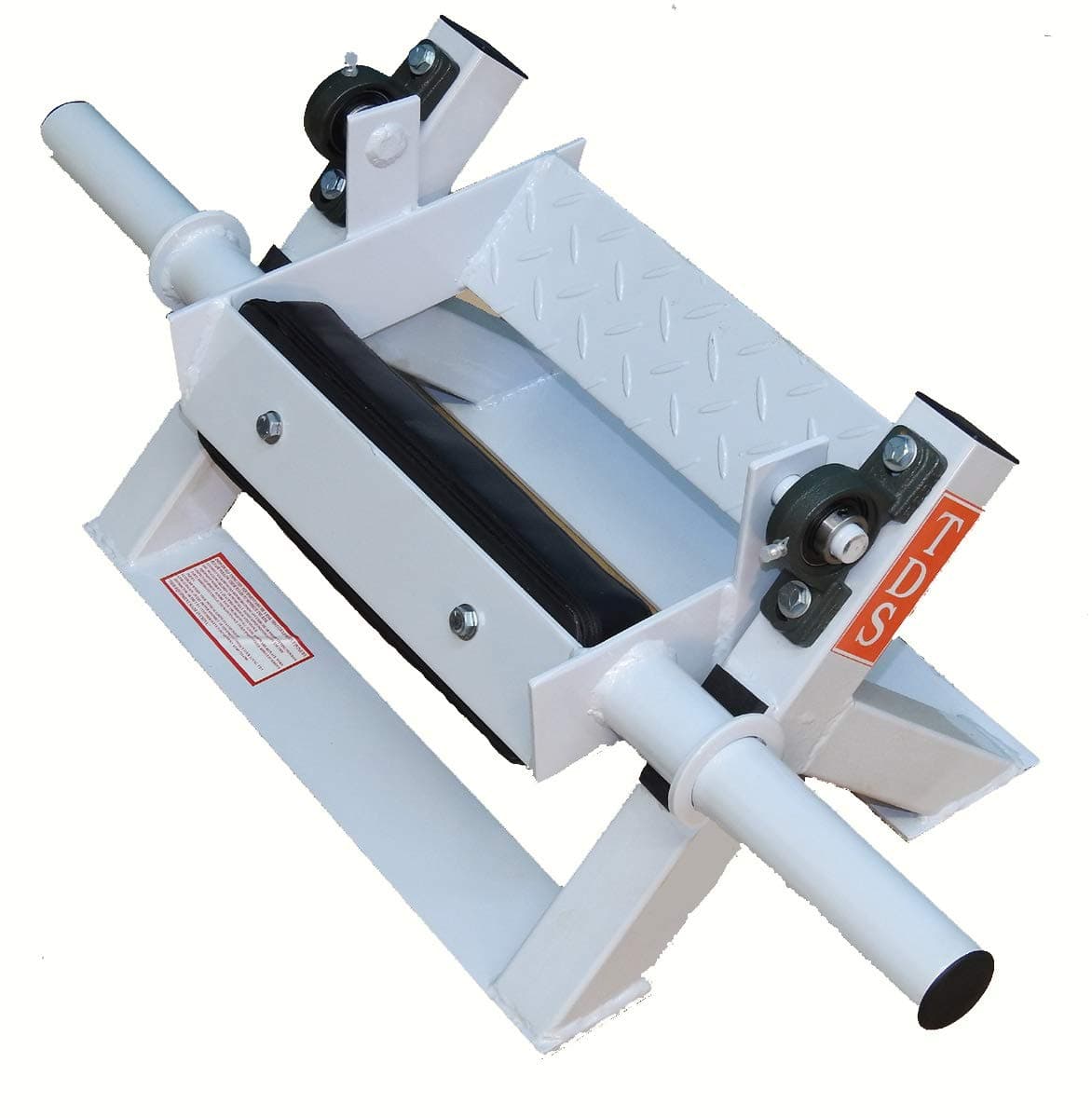 TDS Tibia Dorsi Calf Exercise Machine, Weight-based Resistance, White, 15"D x 35"W x 14"H, Olympic Plate Compatible