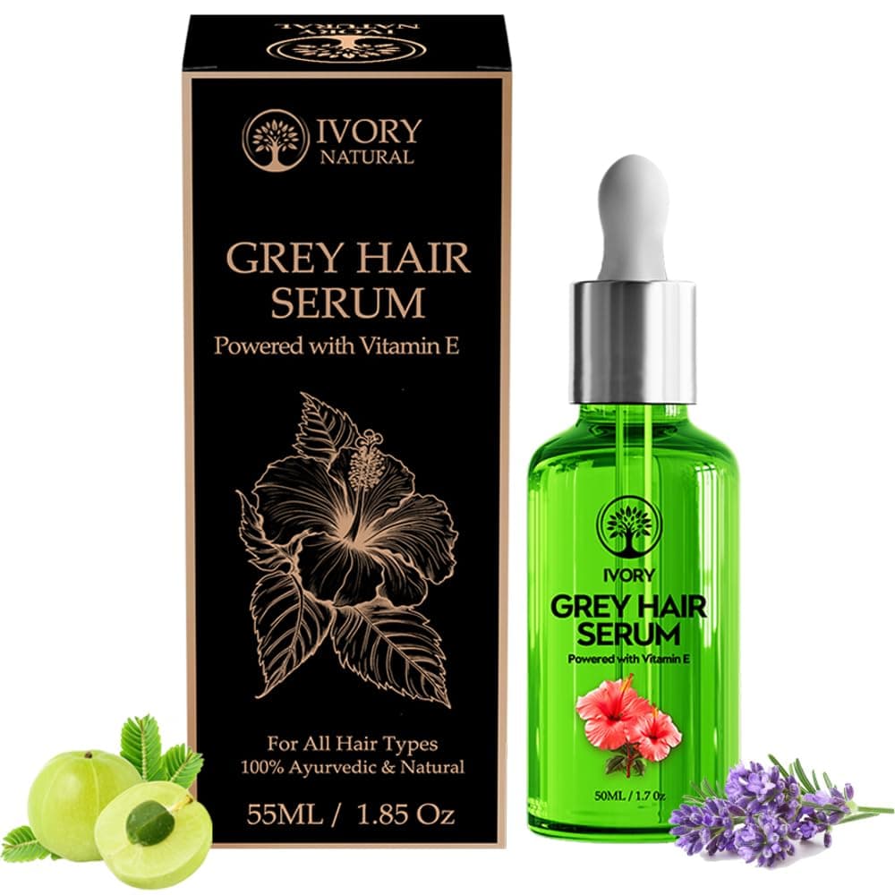 Serum For Greys (55 ml) - 100% Ayush Ministry - Helps to Restore Natural Hair Color