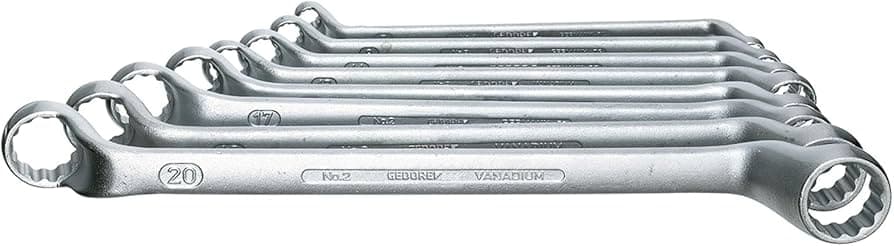 2.8 2-8 Double Ended Ring Spanner Set 8 pcs 6-22 mm