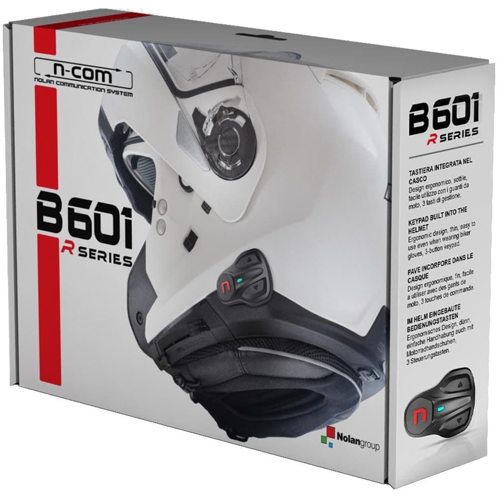 Nolan B601 R N-Com Bluetooth Communication System Single Kit Black One Size