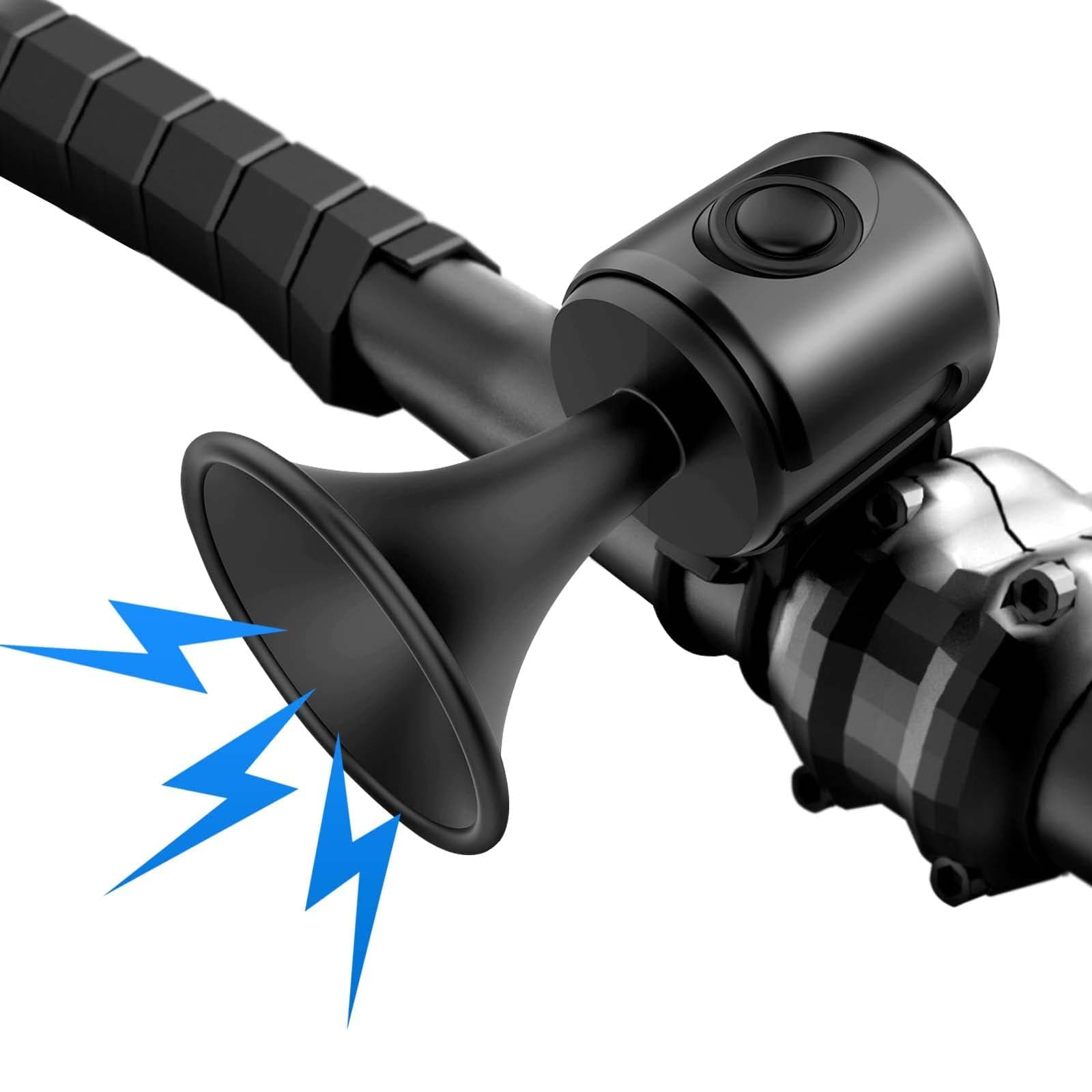 Bike Horn,120dB Bicycle Bells IPX4 Waterproof Bike Bell with 300mAh Battery Operated Electric Horn for Mountain/Road Bike/Scooters Adult and Kids