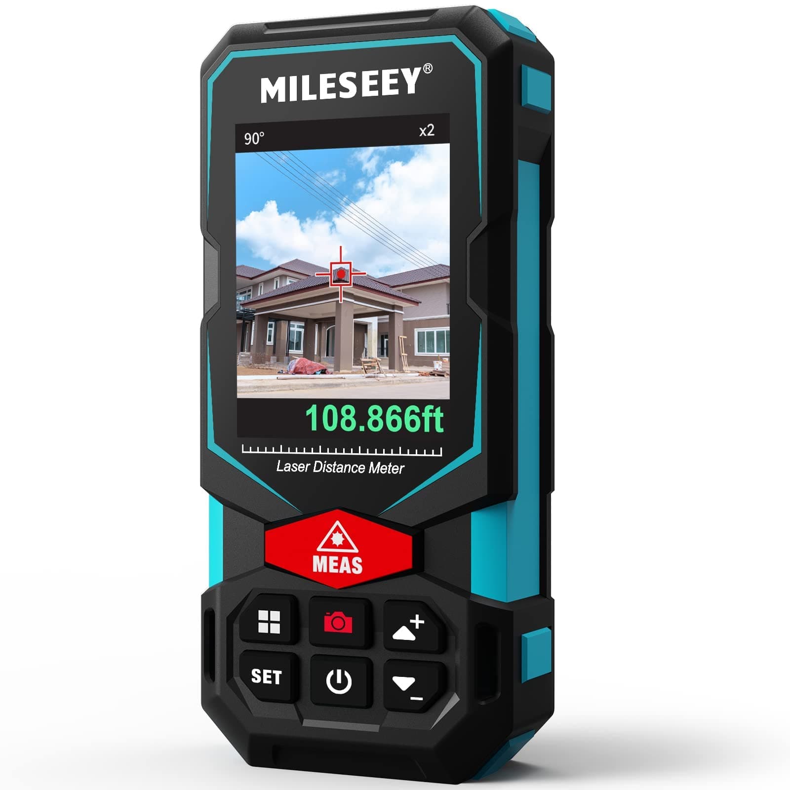 MiLESEEY Laser Measure, 328Ft Laser Distance Meter, Rechargeable Multifunctional Laser Measurement Tool with Pointfinder Camera,P2P Technology, Perfect for Outdoor Long Range Measurement (App Version)