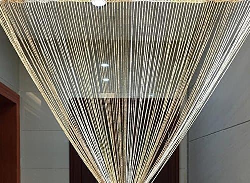 ave split Decorative Door String Curtain Wall Panel Fringe Window Room Blind Divider Tassel Screen Home 100cm*200cm (#018313)