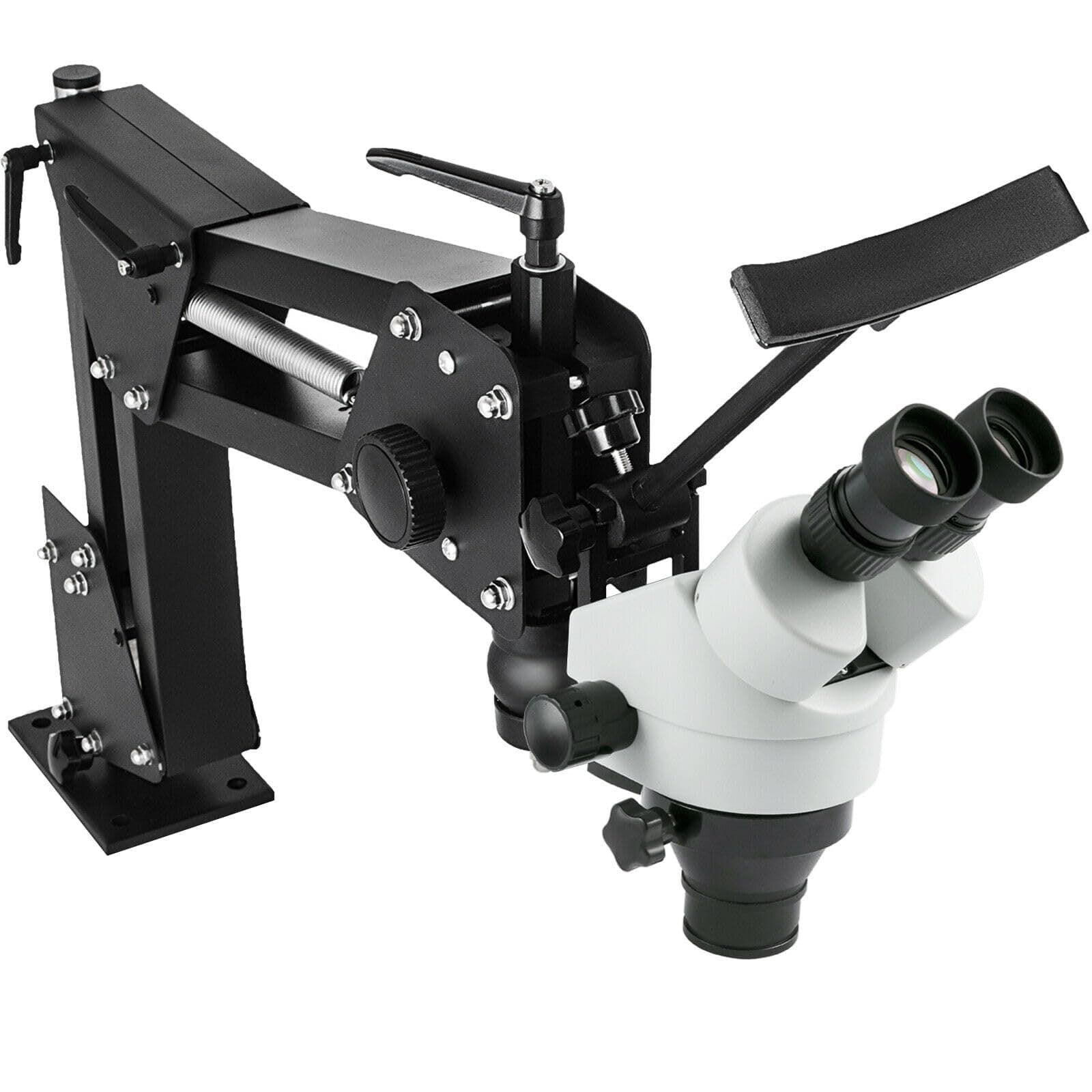 VEVOR Micro Inlaid Mirror Multi-Directional Microscope with Spring Bracket 7X-4.5X Multi-Directional Micro-Setting Microscope Jewelry Tools