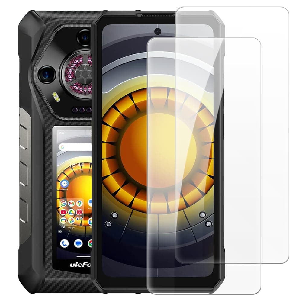 2 Pack Tempered Glass Screen Protector Set Compatible with Ulefone Armor 30 Pro, HD Clear, Anti-Scratch, Bubble-Free, Easy Installation