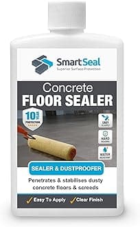 SmartSeal Concrete Floor Sealer - 100ml Sample - Premium Exterior & Interior Concrete Sealer and Dustproofer with Satin Sheen Finish – Easy to Apply, Stain & Water Resistant Sealant