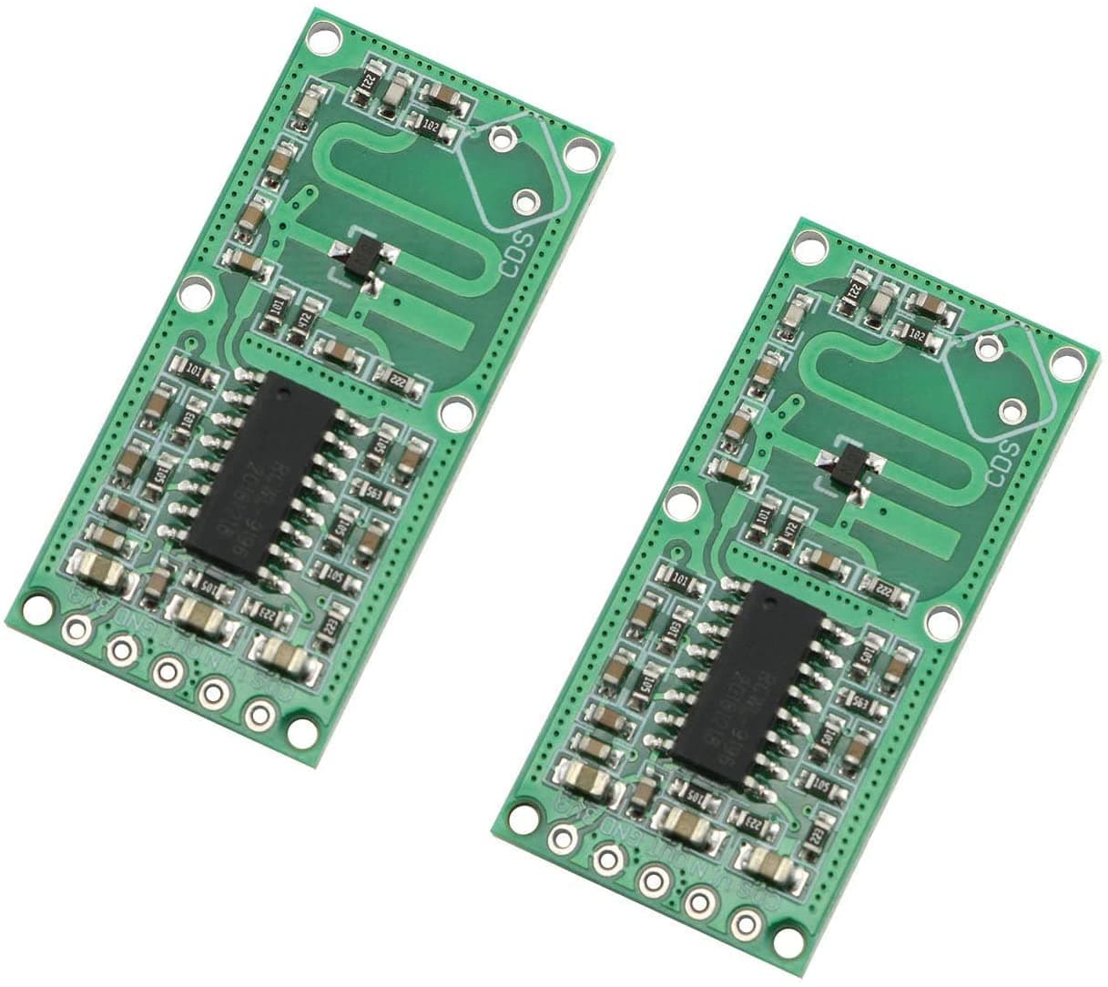 REES52 2-Pack RCWL-0516 Microwave Radar Sensor Switch Module for Human Body Induction,Intelligent Detection Detector 3.3V Output