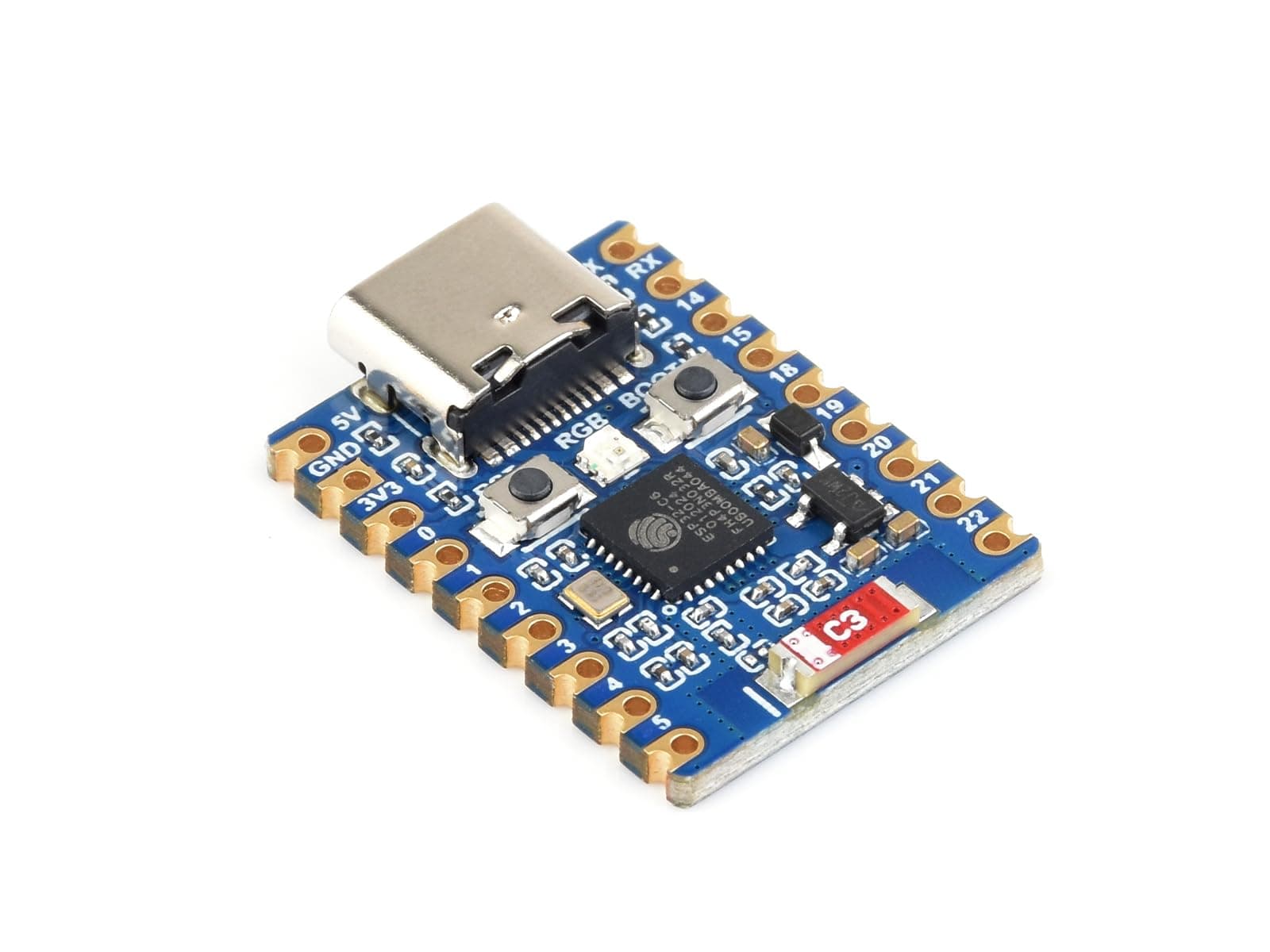 ESP32-C6 Microcontroller WiFi 6 Mini Development Board ESP32-C6FH4 Module with 32-bit RISC-V Processor, WiFi 6+Bluetooth 5+Bluetooth Mesh,Compatible with ESP-IDF, Arduino