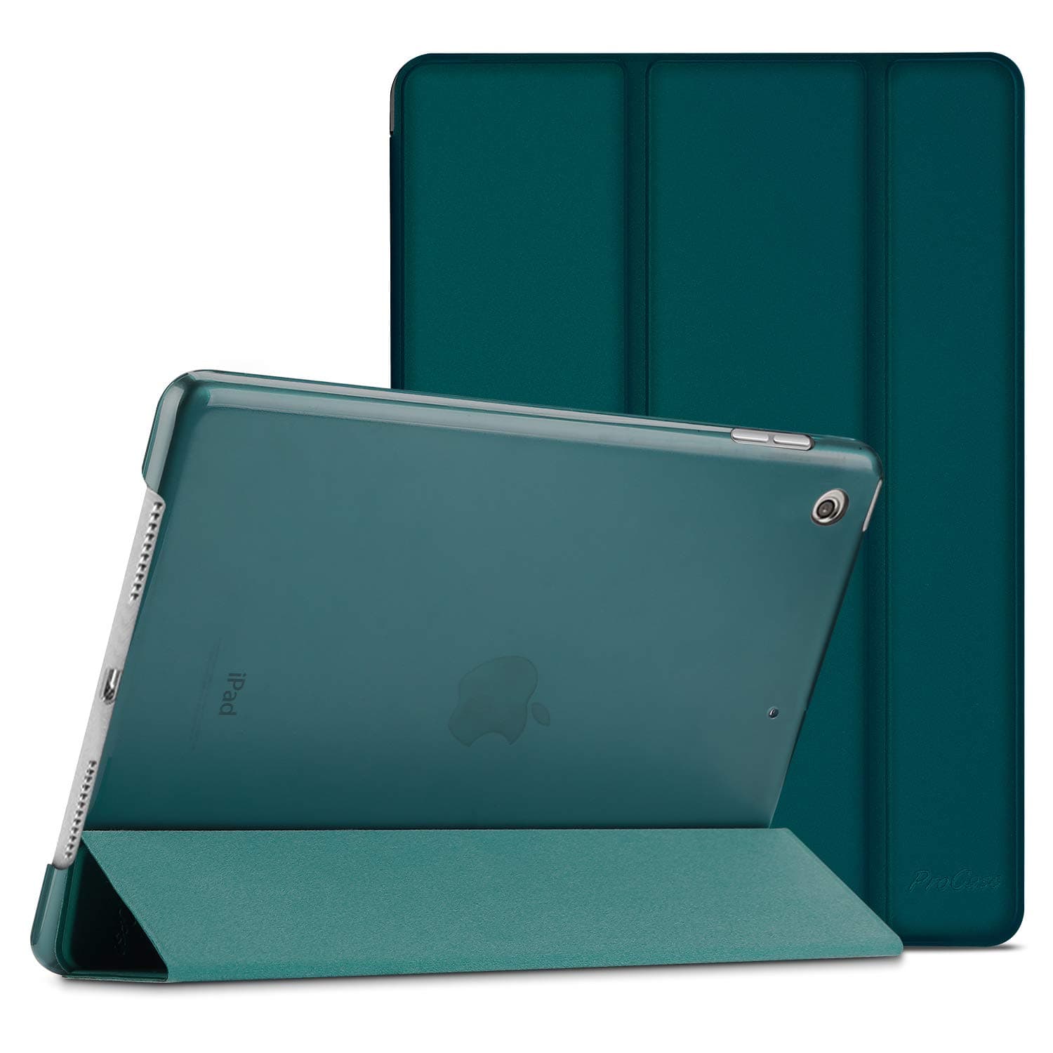 ProCase for iPad 9th/ 8th/ 7th Generation Case 10.2 Inch (2021/2020/2019 Release), 10.2 iPad Case 9th/ 8th/ 7th Gen Cover, Slim Smart Cover with Translucent Hard Shell Back -Emerald
