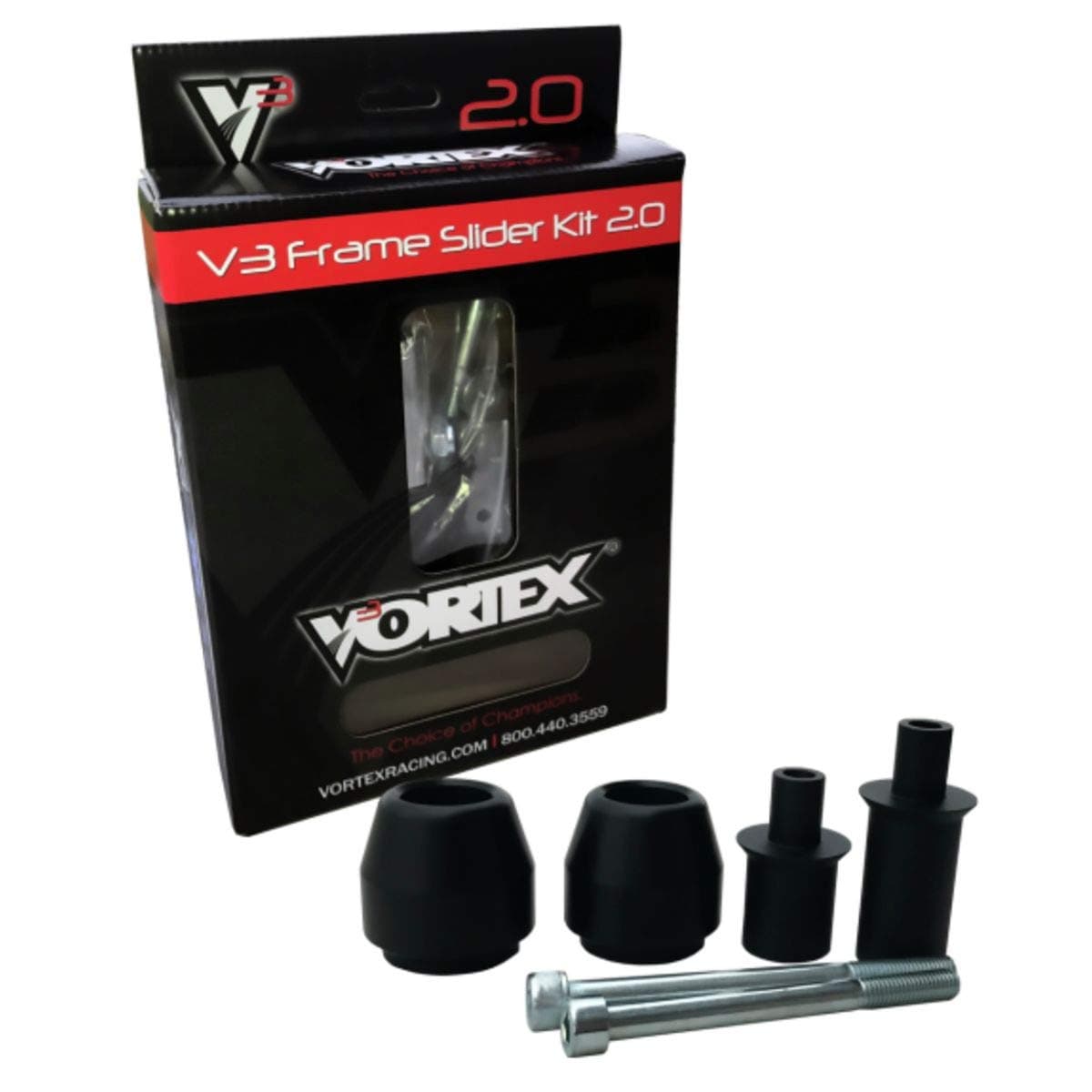 Vortex V3 2.0 Frame Slider Kit (No Modification) Compatible with 06-16 Yamaha YZF-R6