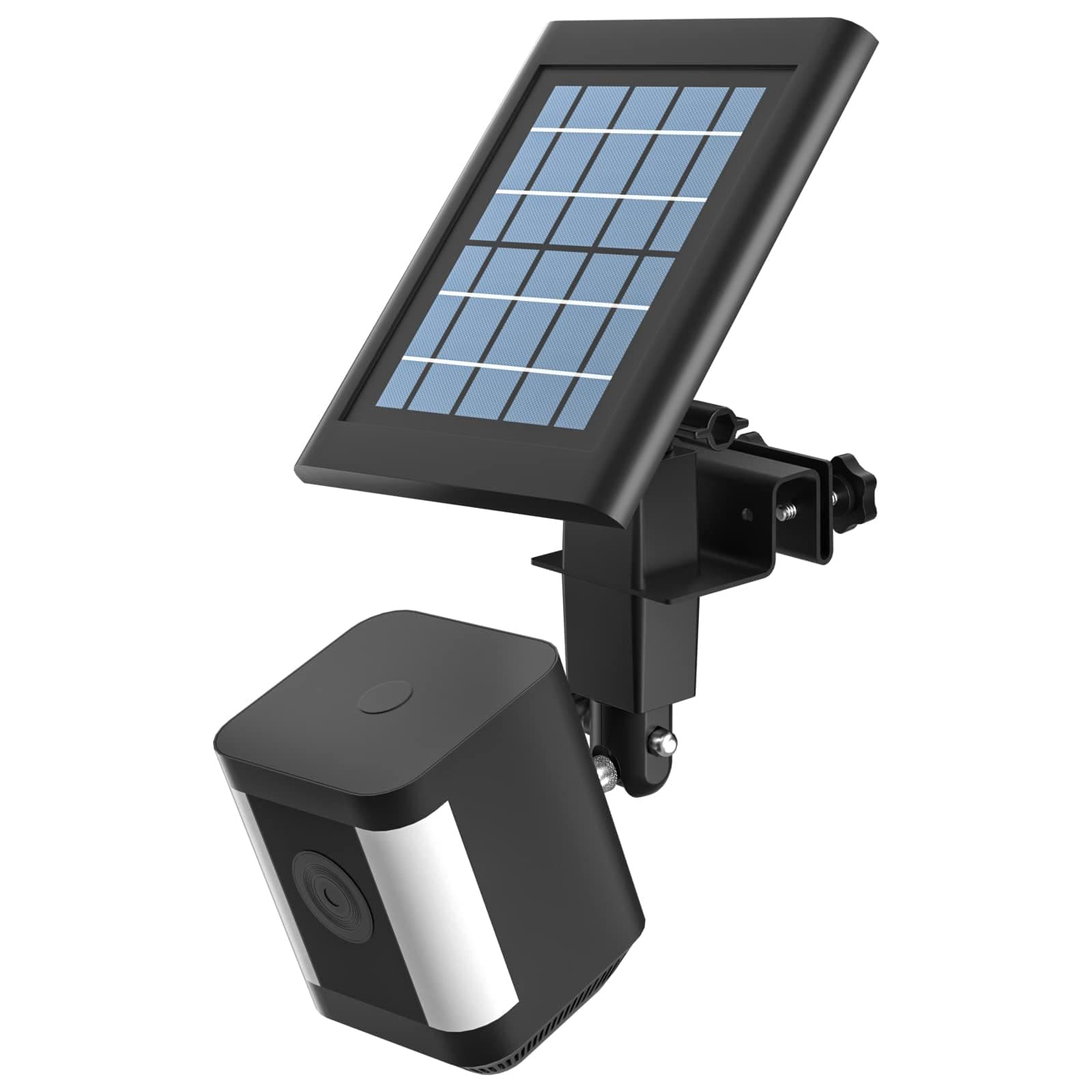 HOLACA 2-in-1 Gutter Mount Compatible with R-ing Stick Up Cam/Pro, Spotlight Cam Plus/Pro, Eufy, Arlo Security Camera, for Any Camera & Solar Panel with a 1/4" Threaded, Black