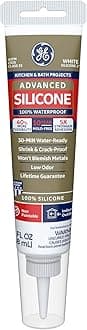 GE Sealants & Adhesives 281 Advanced Silicone 2 Kitchen & Bath Sealant, 2.8oz, White