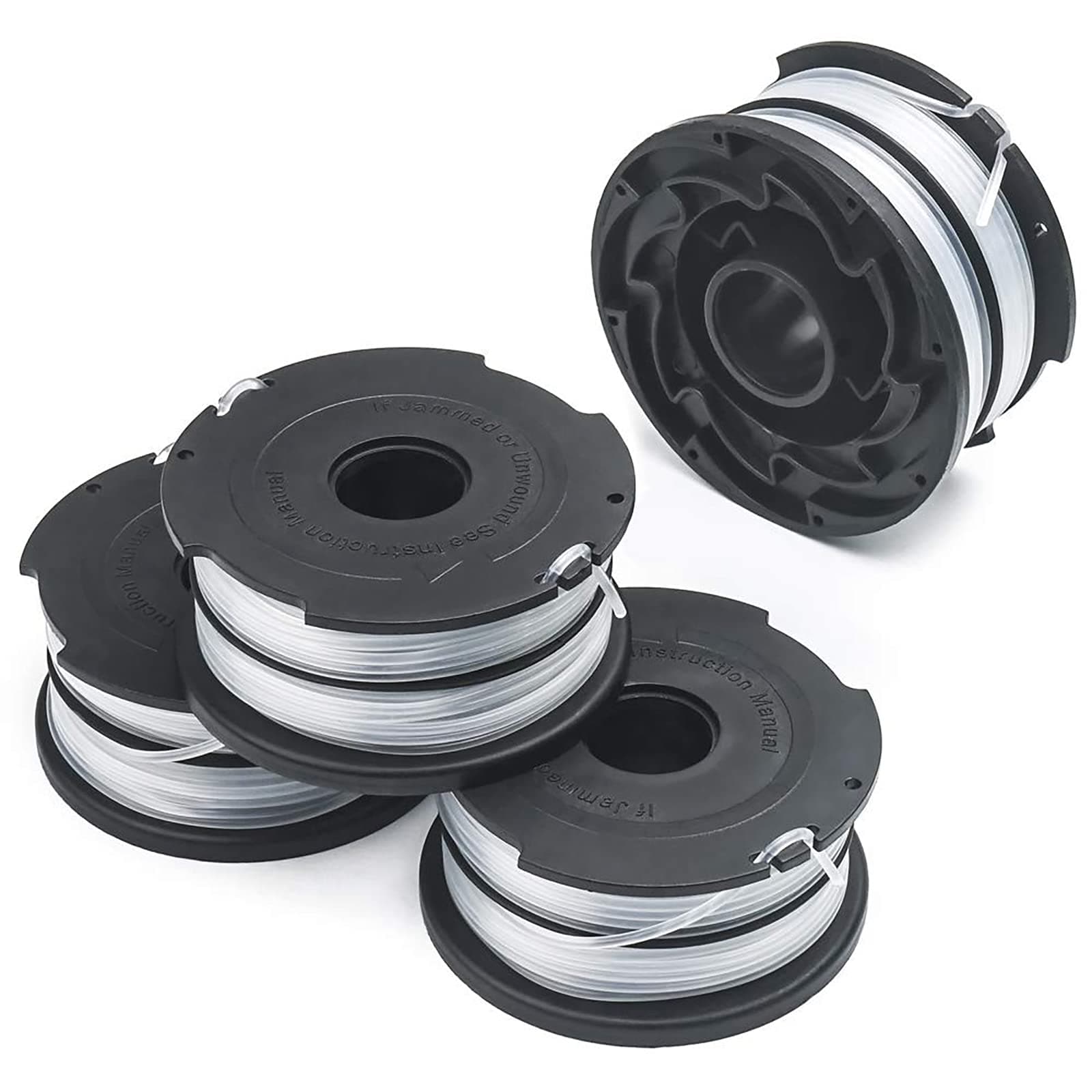 Thten 90517175 Replacement String Trimmer Spools for Black Decker DF-065 GH710 GH700 GH750 Weed Eater Refills Line 36ft 0.065" Auto-Feed Dual Line Edger Parts (4 Pack)