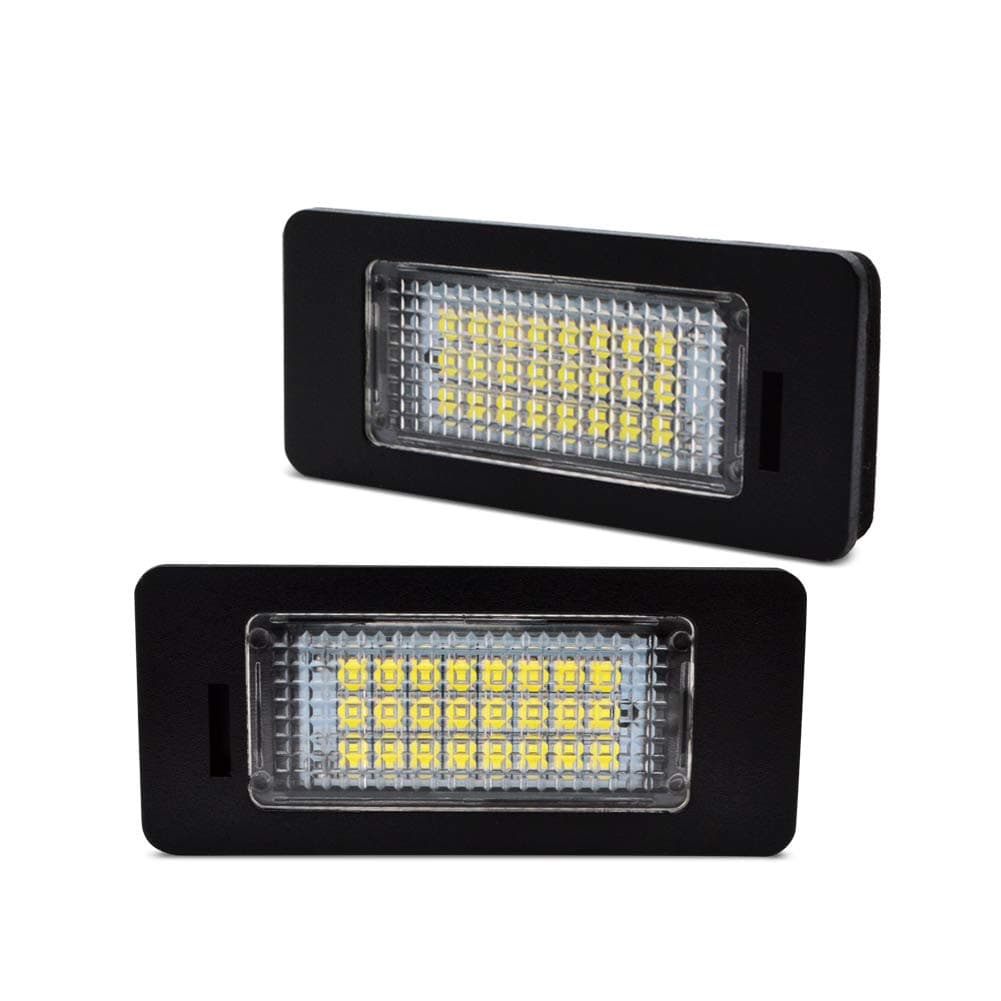 LncBoc 2pcs Car License Plate Light for E82 E88 E46 E90 E91 E92 E93 E60 E61 F11 F25 E70 F15 3W 12V 24SMD LED White Rear License Tag Lights Direct Replacement,1 year warranty