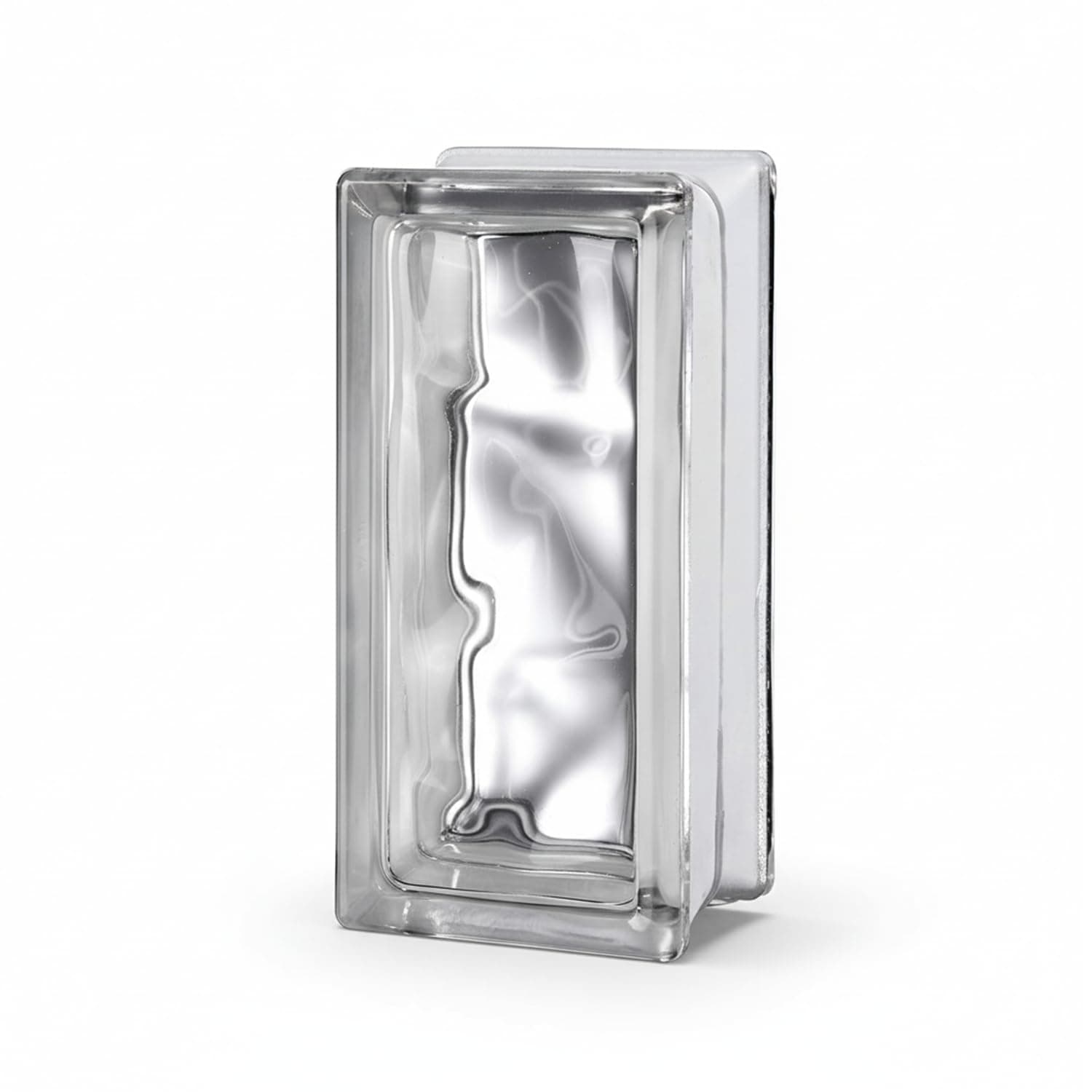 4x8x3 Nubio Glass Block | Rectangular Wave Pattern with Moderate Privacy | High Light Transmission