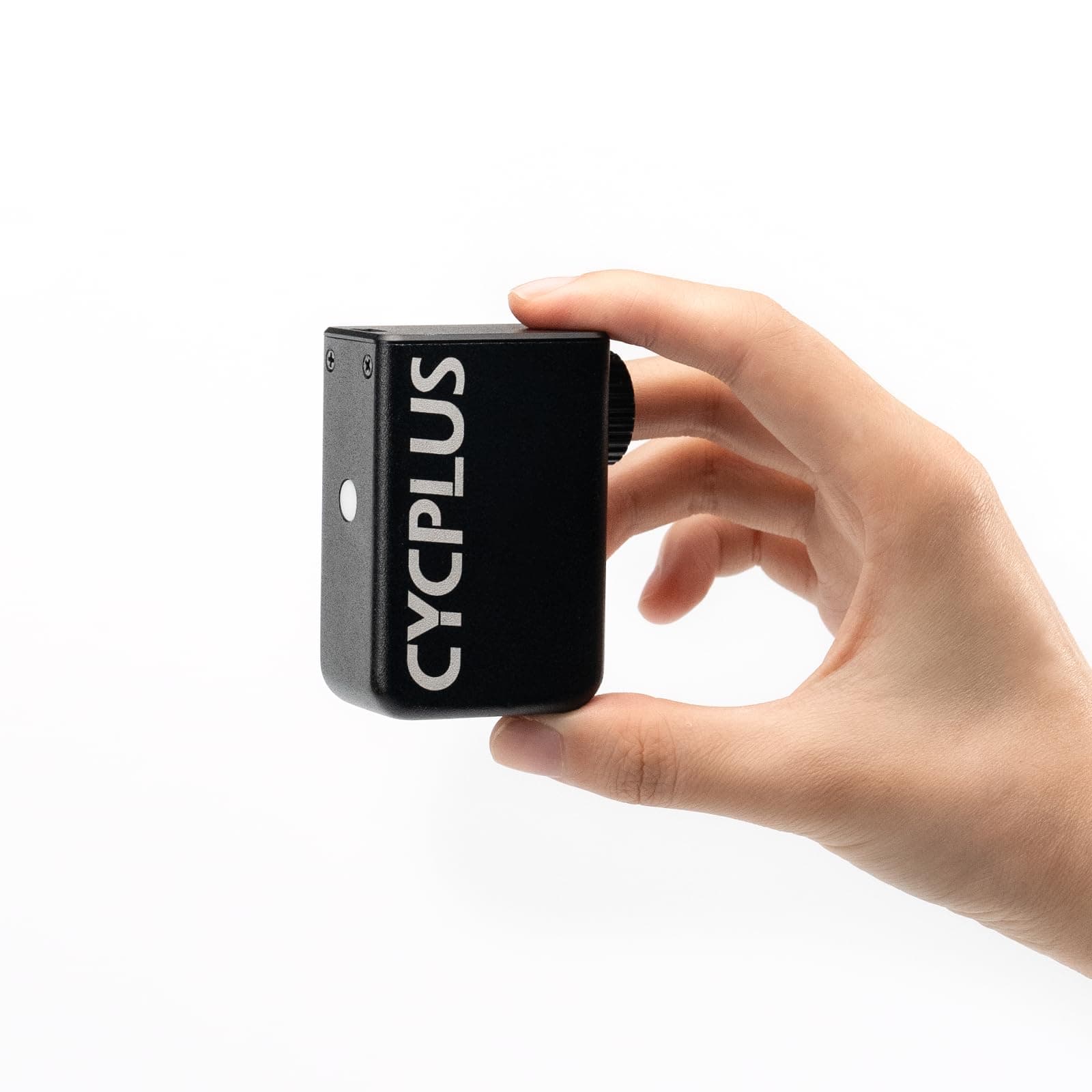 CYCPLUS Tiny E-Pump Bike Pump is an Ultra Mini Portable Bike Pump. It has a capacity of 100 PSI and a battery (Winner of the EUROBIKE Award 2023).