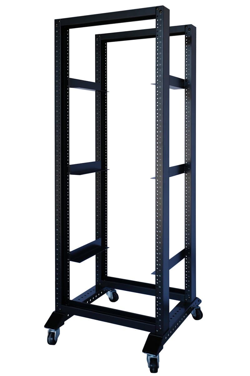 New 28U 4.5FT 4 Post Open Frame 19" Server Audio Data Rack 16" (600mm) Deep