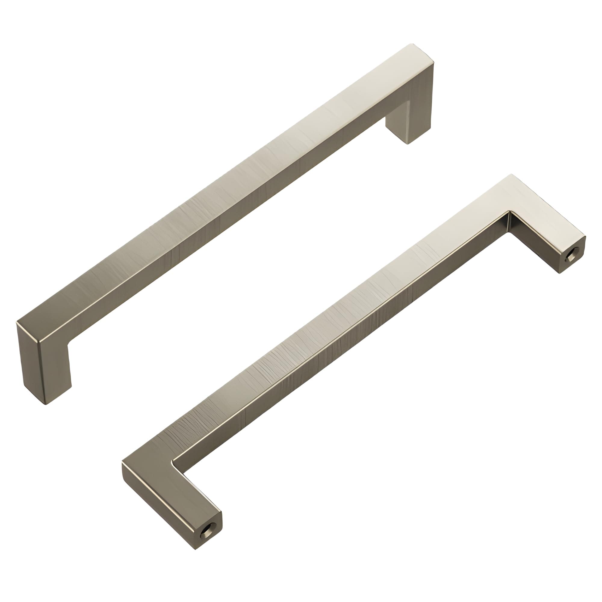 Hickory Hardware Solid Core Kitchen Cabinet Pulls, Luxury Cabinet Handles, Hardware for Doors & Dresser Drawers, 5-1/16 Inch (128mm) Hole Center, Stainless Steel, Skylight Collection (Pack of 1)