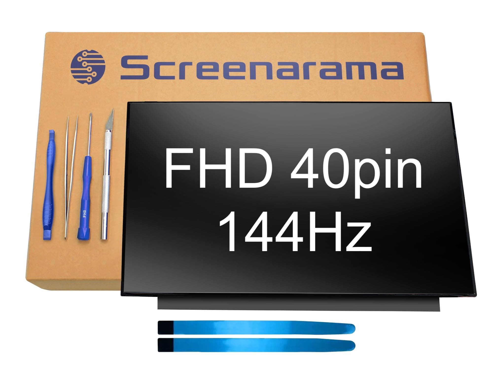 SCREENARAMANew Screen Replacement for MSI GF65 Thin MS-16W1 MS-16W2 (40pin 144Hz) FHD 1920x1080 IPS LCD LED Display with Tools and Tape