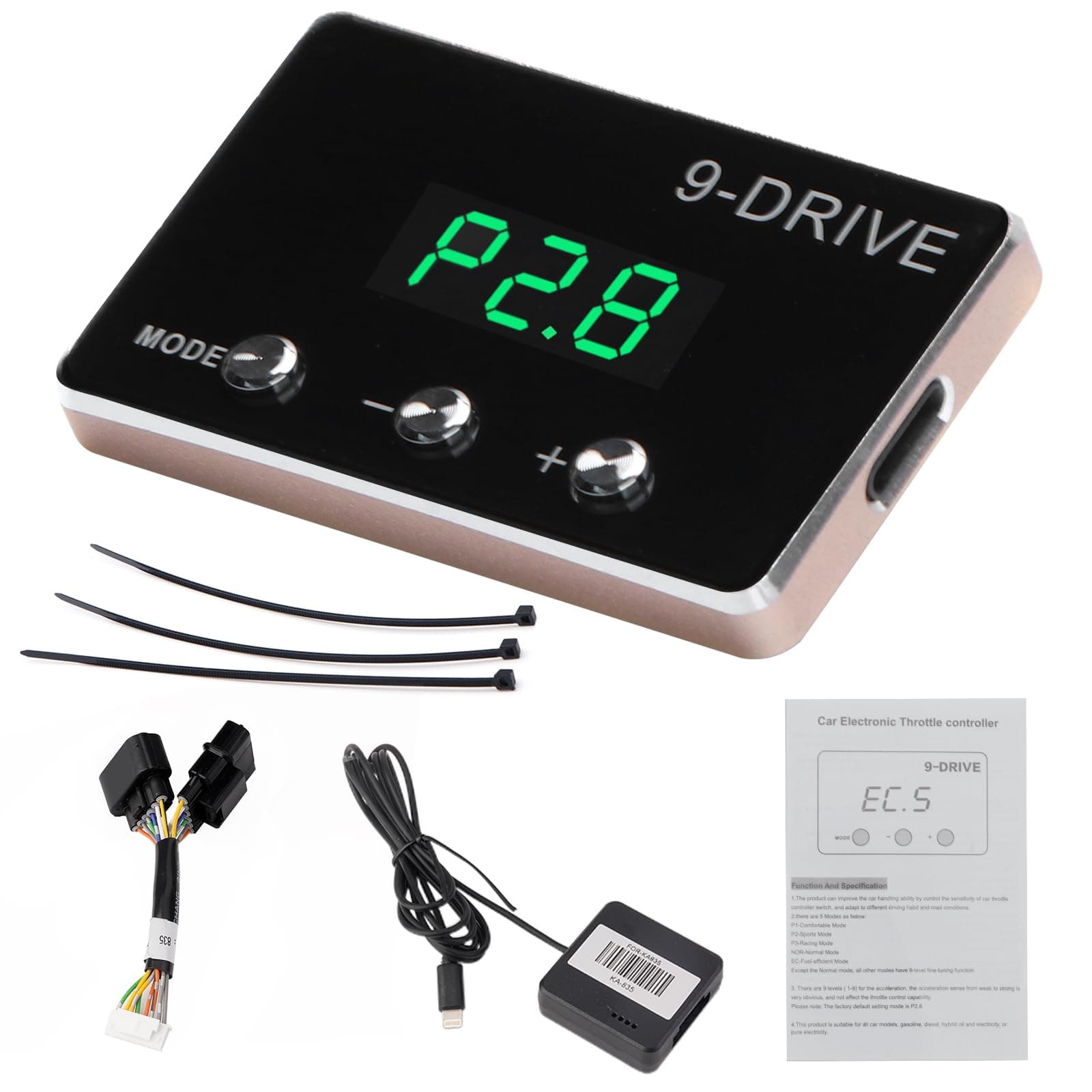 Throttle Response Controller 9 Drive 9-Mode Smart Electronic Racing Pedal Accelerator for ACCORD CIVIC CROSSROAD CROSSTOUR CRV S2000 STREAM PILOT ACURA TL(835)