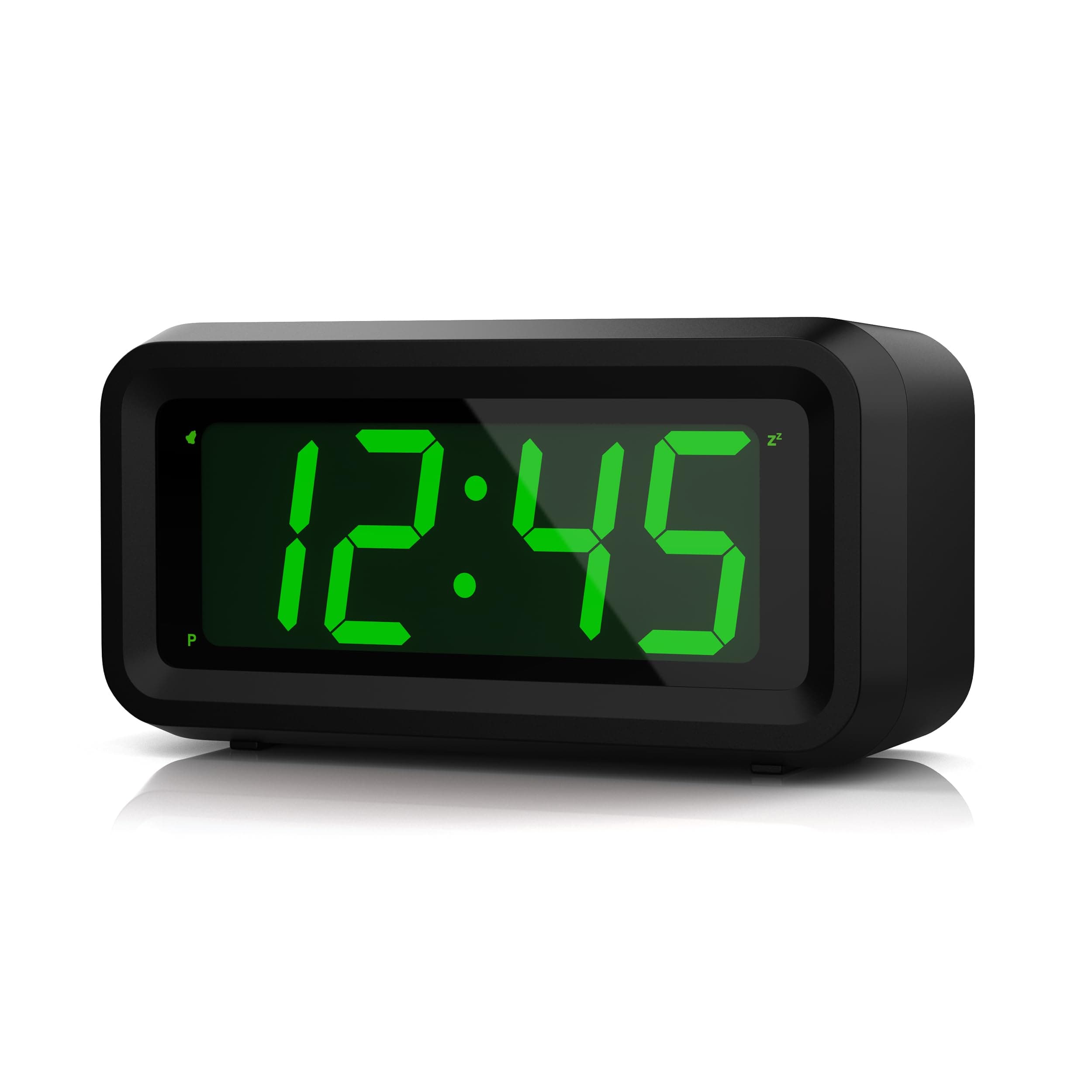 KWANWA Alarm Clock, Wall Clock, 1.2inch LED Digital Clock, Adjustable Brightness, Dim Night Model, 12H/24H, Battery Operated, Wall Mount, Snooze, Clock for Kids Bedroom, Small Travel Clock