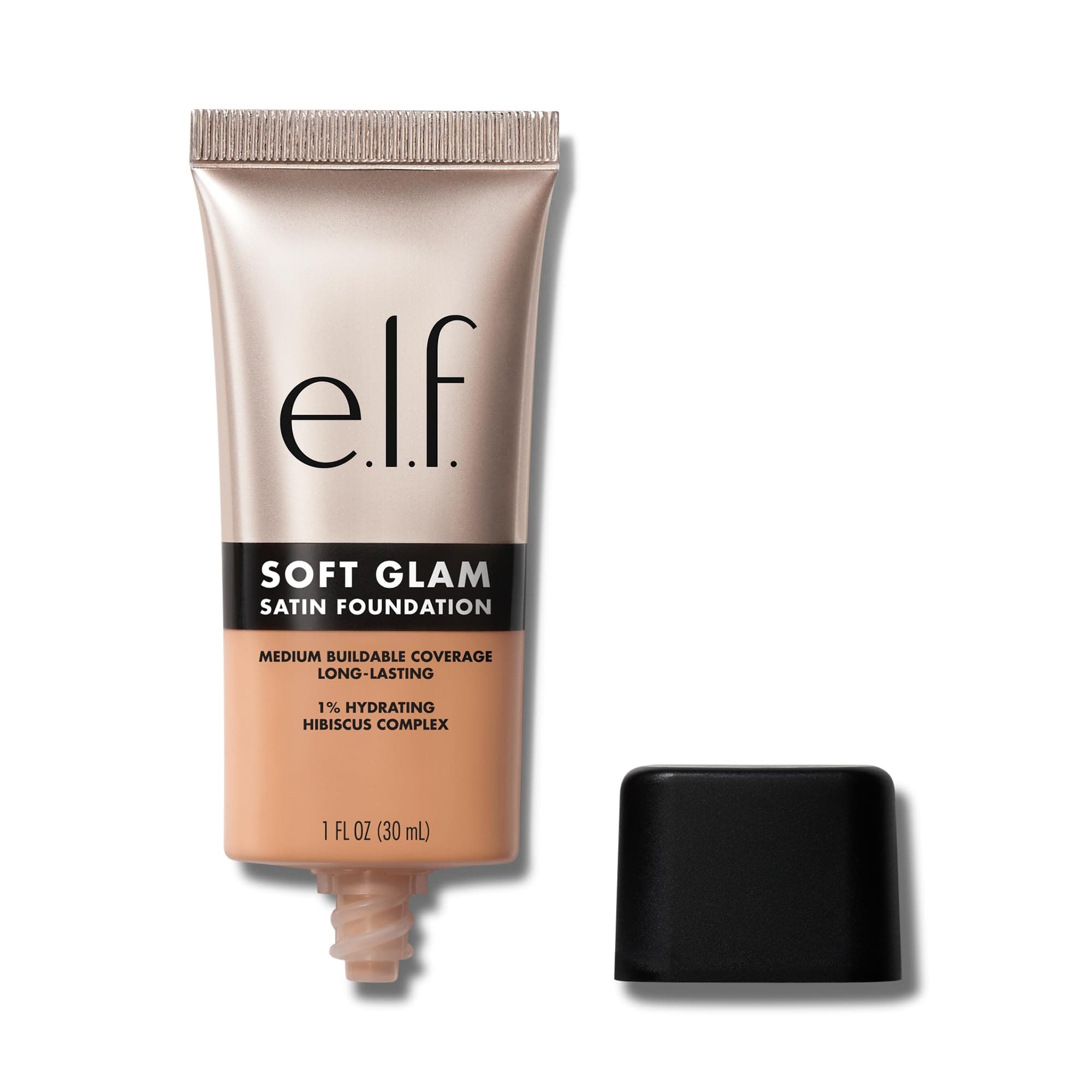 e.l.f. Soft Glam Foundation, Medium Coverage, Long-Lasting & Buildable Foundation For A Smooth, Satin Finish, Vegan & Cruelty-Free, 34 Medium Cool