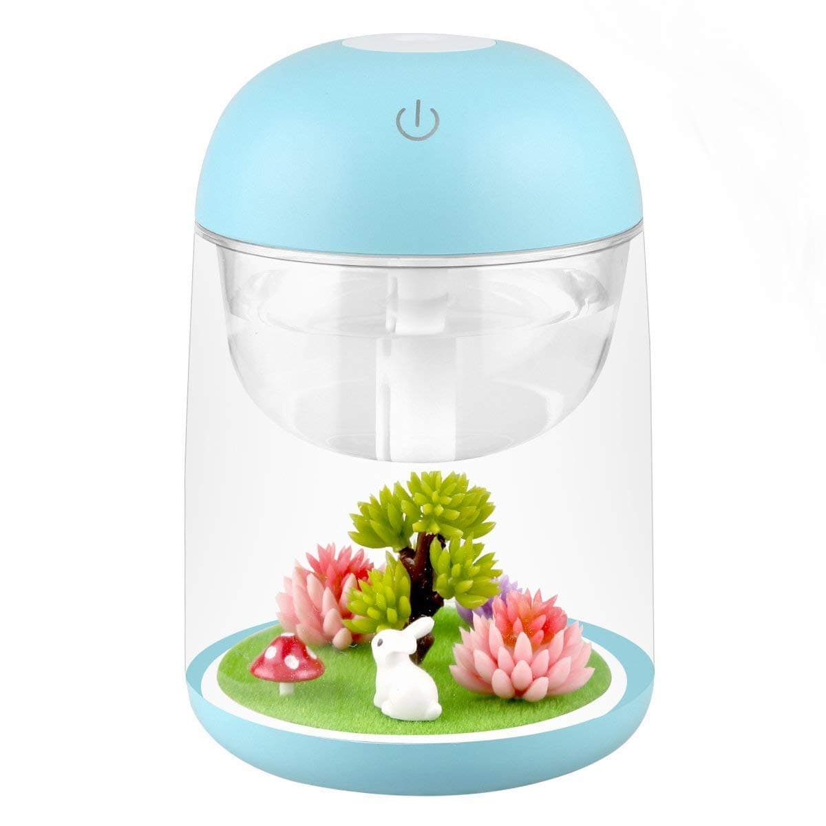 Loneyshow Micro Landscape humidifier Diffuser 180ml Cool Mist Humidifier with Adjustable Mist Mode, Waterless Auto Shut-Off (Blue)