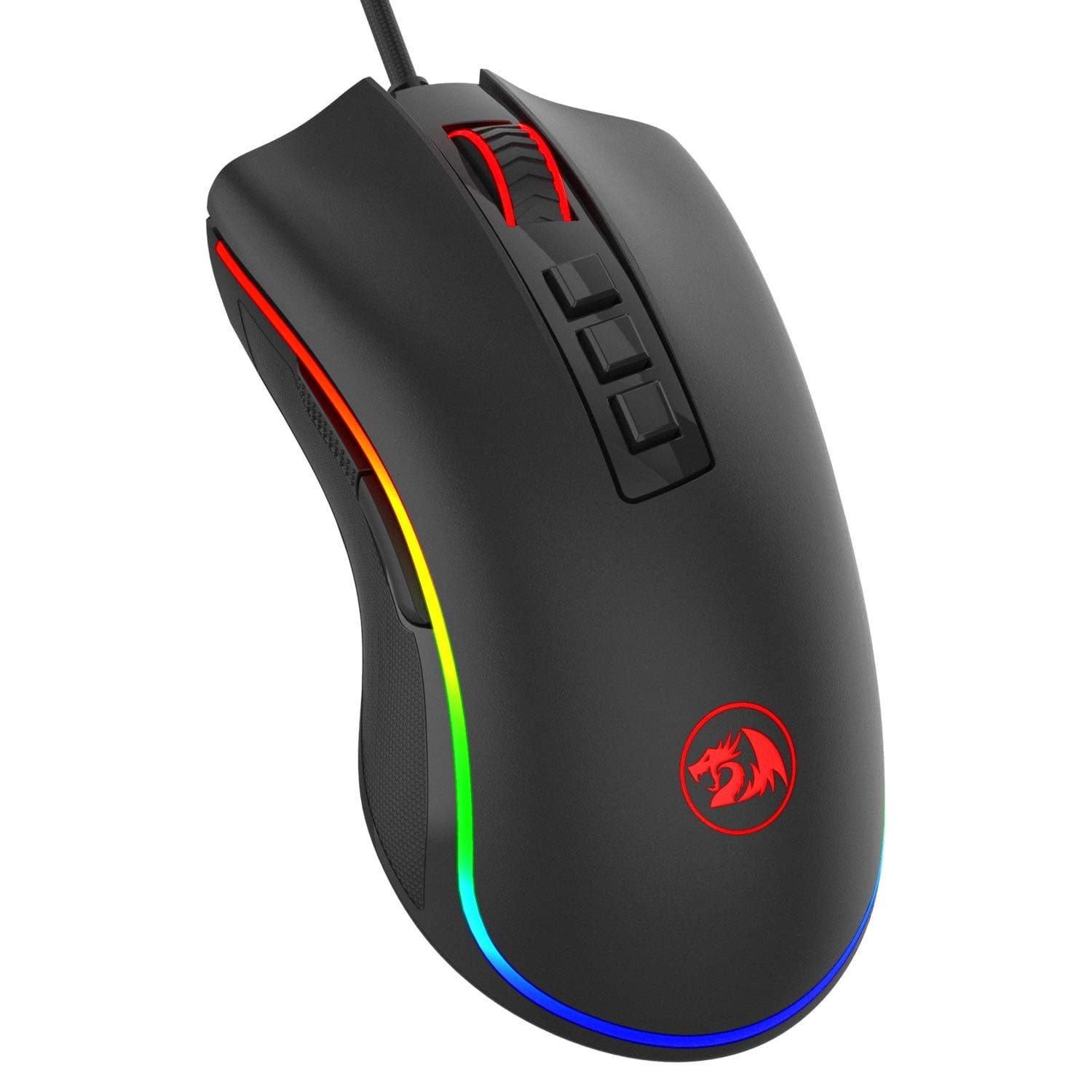 M711 Cobra Gaming Mouse with 16.8 Million RGB Color Backlit, 10,000 DPI Adjustable, Comfortable Grip, 7 Programmable Buttons