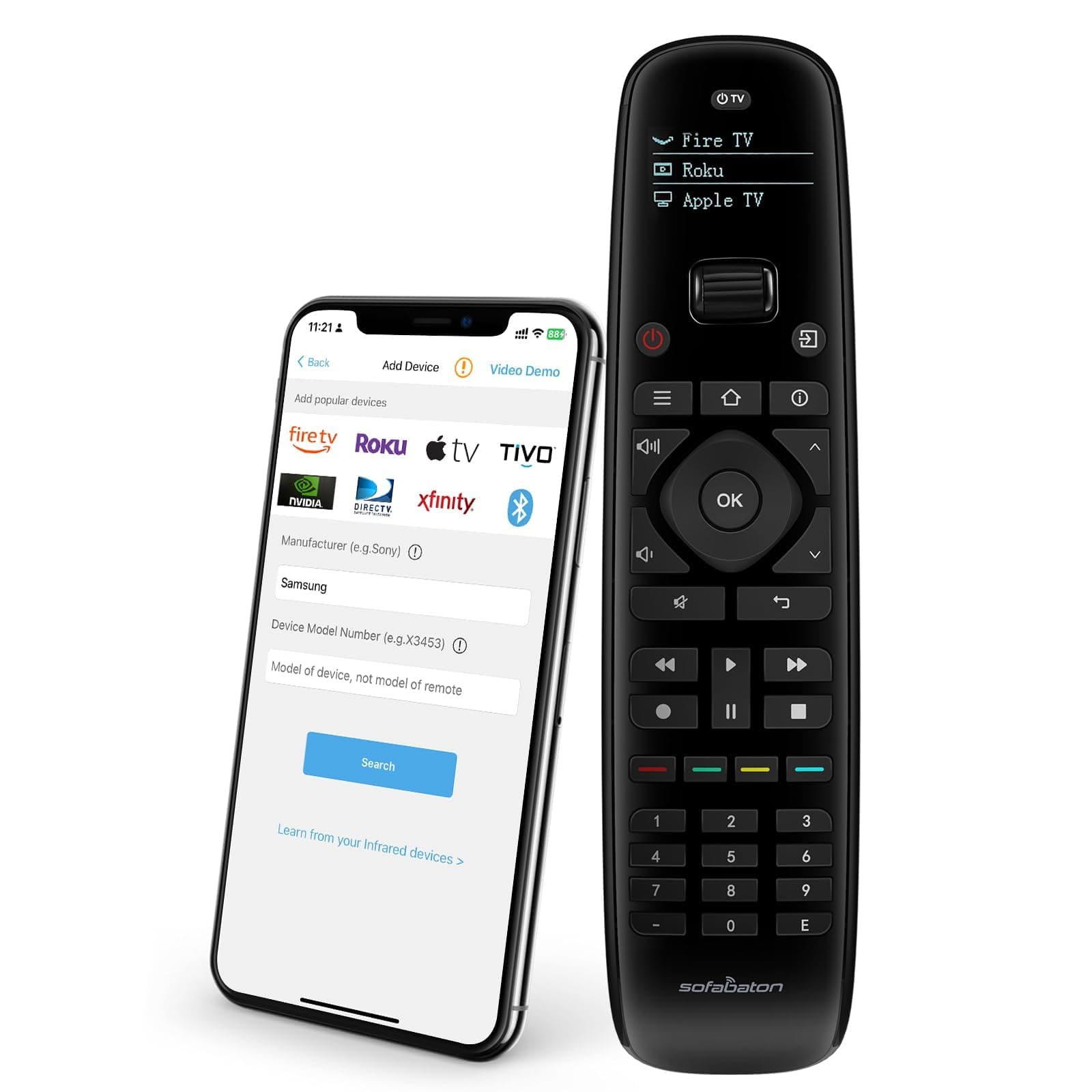 U2 Universal Remote with APP, All in One Universal Remote Control to Replace All Your Remotes