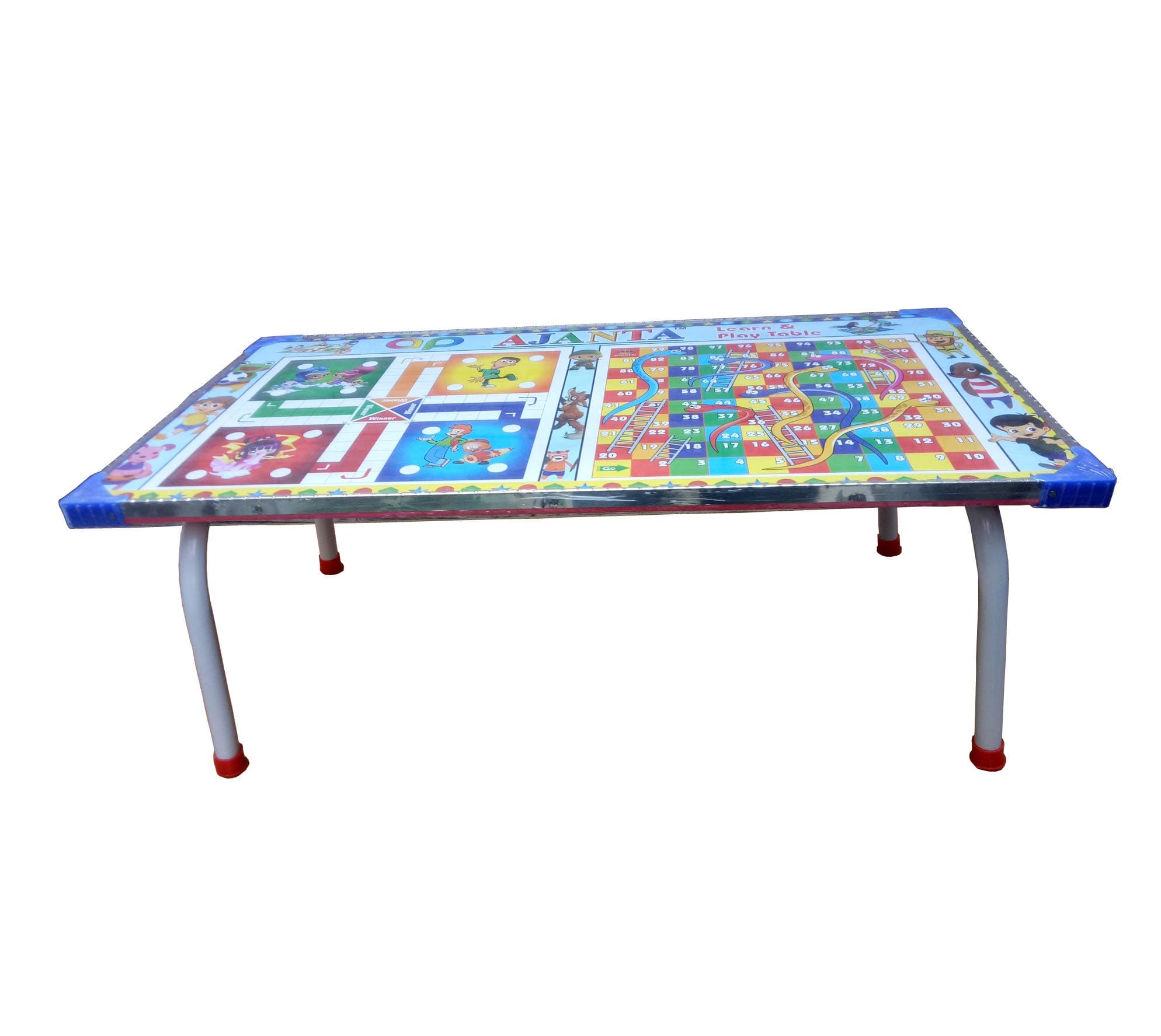 Kids Foldable Study & Bed Table - Multipurpose Adjustable Activity Desk for Eating, Writing & Learning | Portable Kids Table for Toddlers (22x14 Inches)
