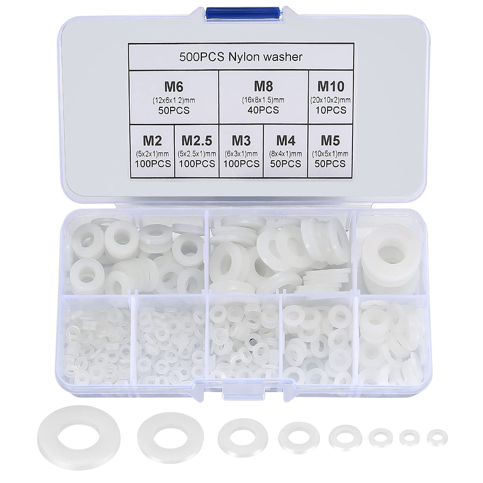 500 Pcs Nylon Washers