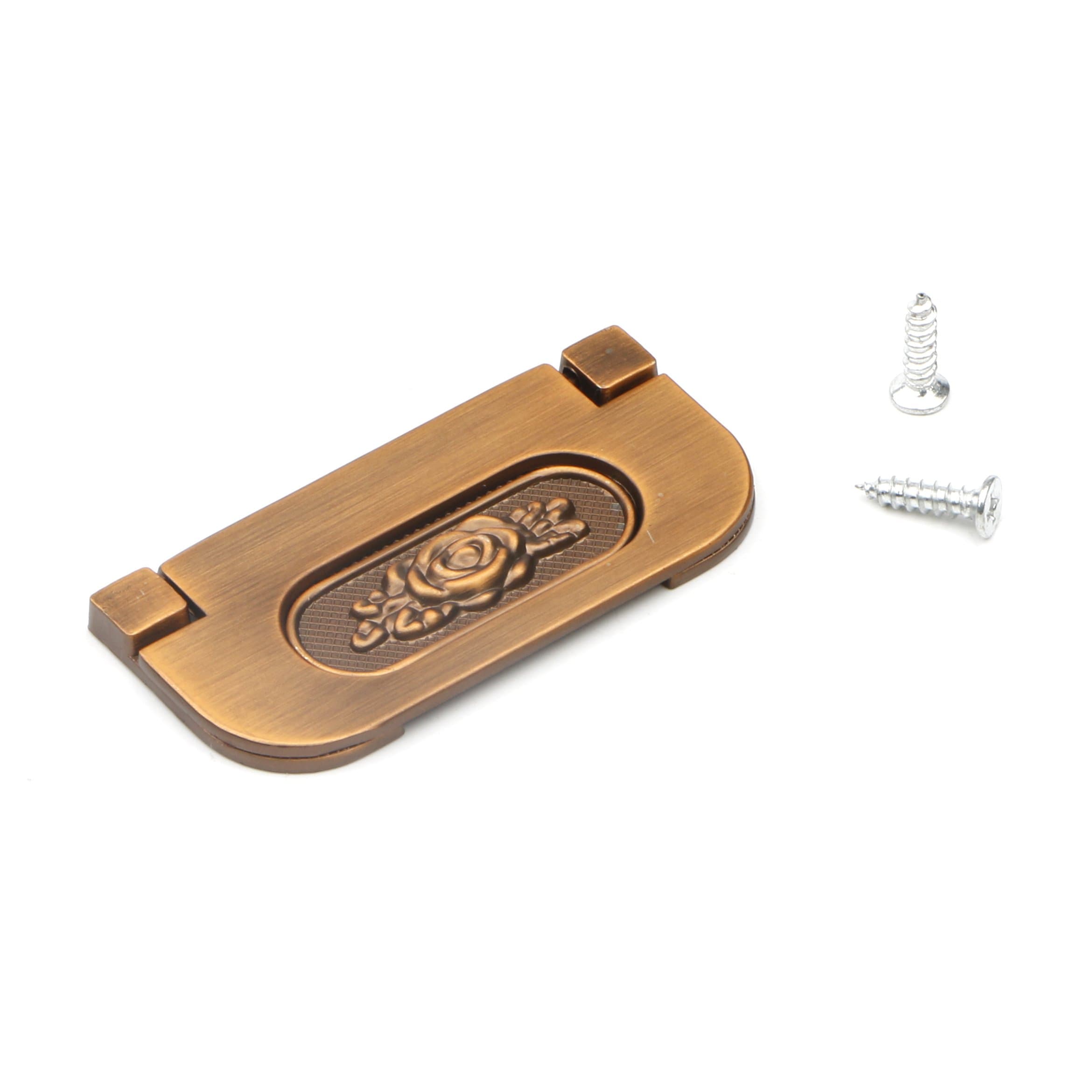 4 Pack Recessed Pull Door Handle, Hidden Finger Flush Pull Handle for Drawer Access Door Space Door Toolbox