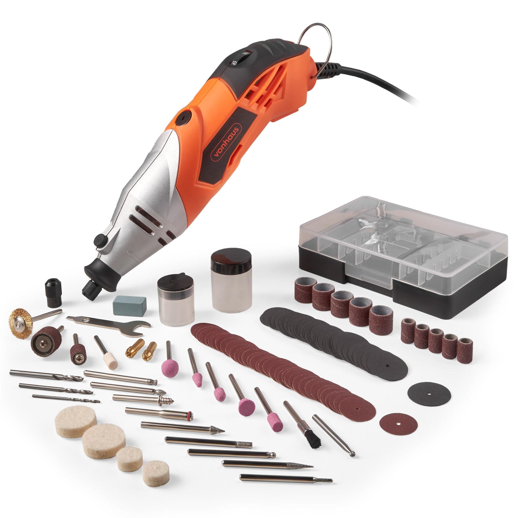 – Rotary Tool/Multitool Combitool Multi Purpose Heavy Duty 170W with 120PC Accessory Set & Storage Case – Variable Speed Switch