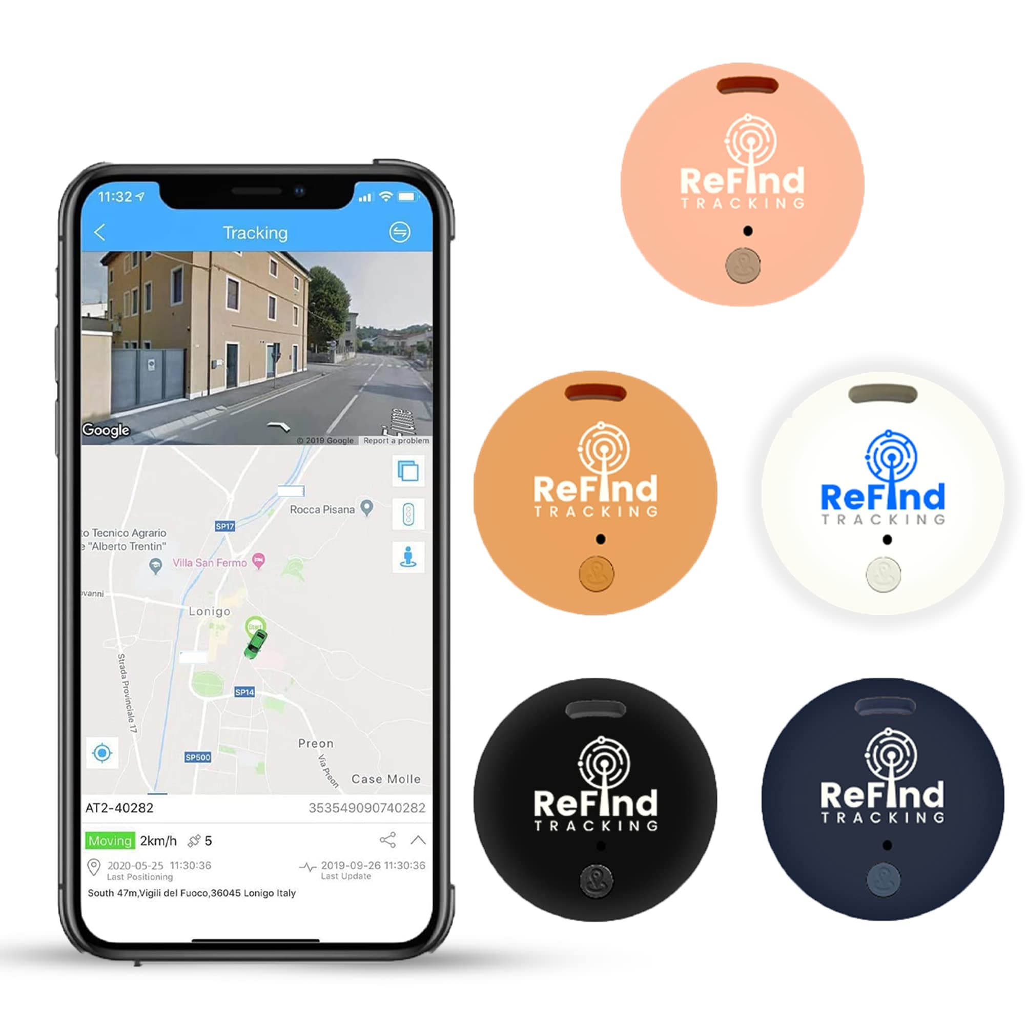 ReFind R2 Smart Tracker for Android and iPhone. Mini GPS Tag Bluetooth 5.0 Key Finder. Samsung AirTag Alternative for Keys, Pets, Wallets and Luggage (Black)