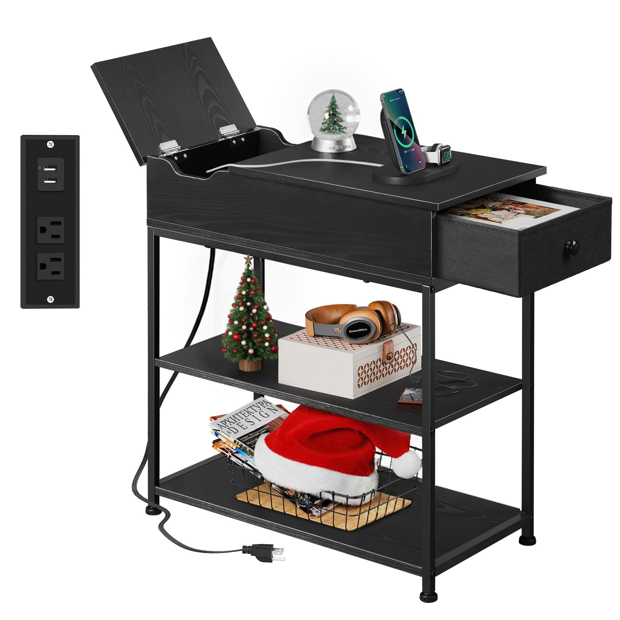 WLIVE Flip Top Side Table