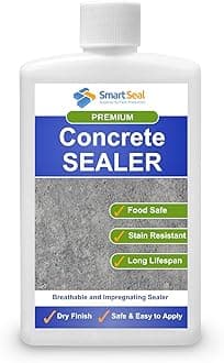 Smartseal Premium Concrete Sealer - Easy to Apply, High Protection Sealant - Oil and Water Repellent, Food Safe - Suitable for All Concrete Surfaces - 100 ml Sample